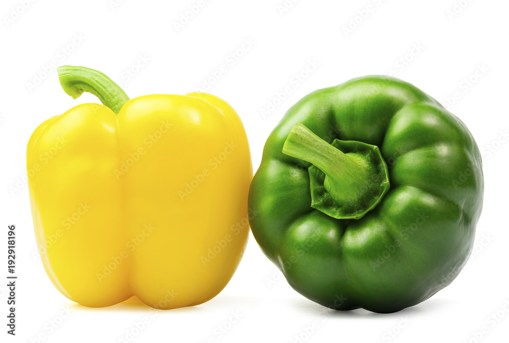 sweet peppers isolated on white background. sweet peppers isolated on white background.