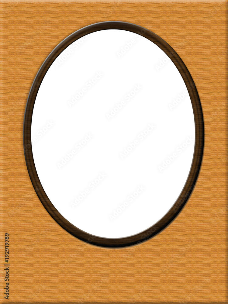 Marco Fotográfico Digital con un ovalo central para una foto formato 4:3  Stock Illustration