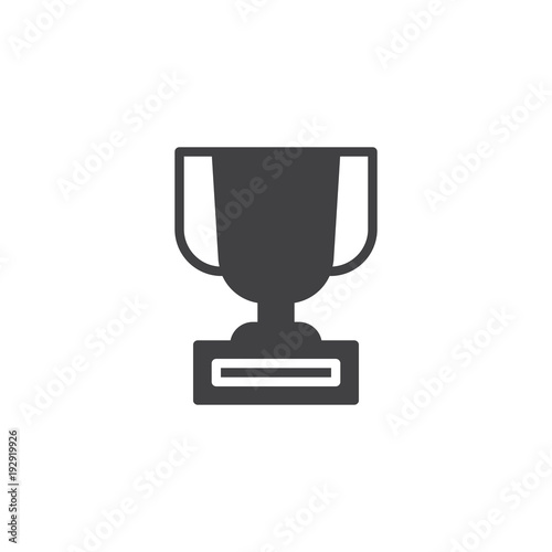 Trophy vector icon. filled flat sign for mobile concept and web design. Champions cup simple solid icon. Symbol, logo illustration. Pixel perfect vector graphics