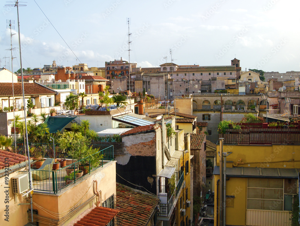 Φωτογραφία Scenic view from the roof top to the ancient buildings in Rome, Italy