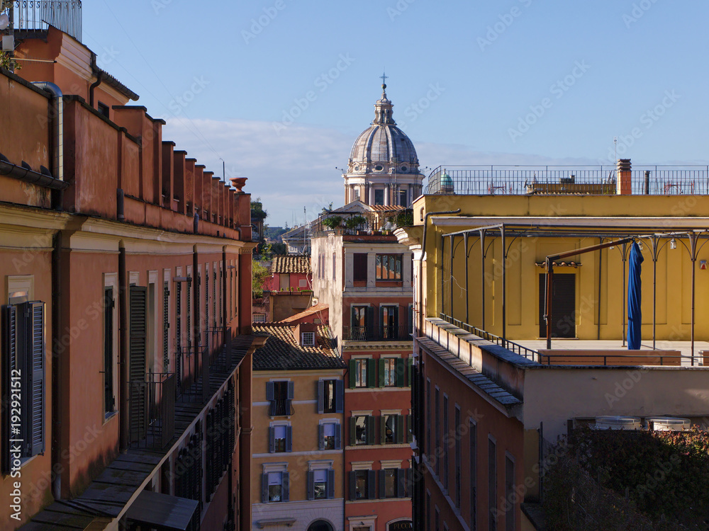Φωτογραφία Aerial view to the ancient buildings and narrow streets in Rome, Italy