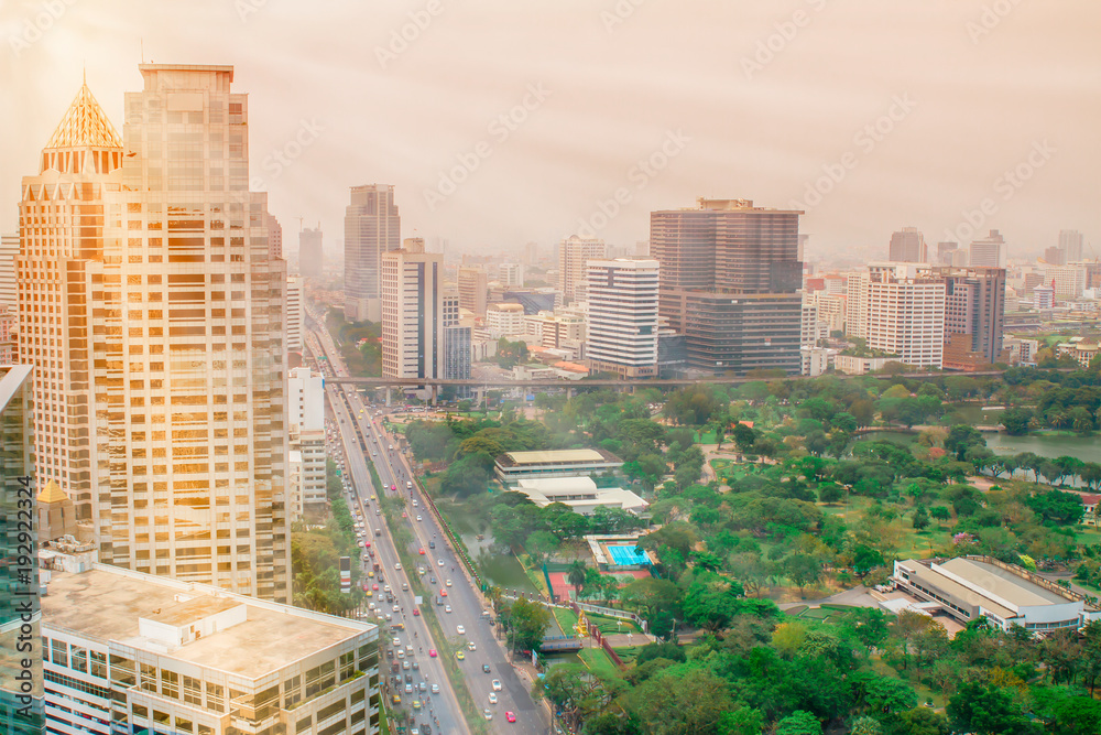 Naklejka premium Shopping Mall, Crowd, Road, Street, Bangkok