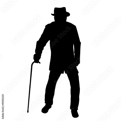 Old man silhouette