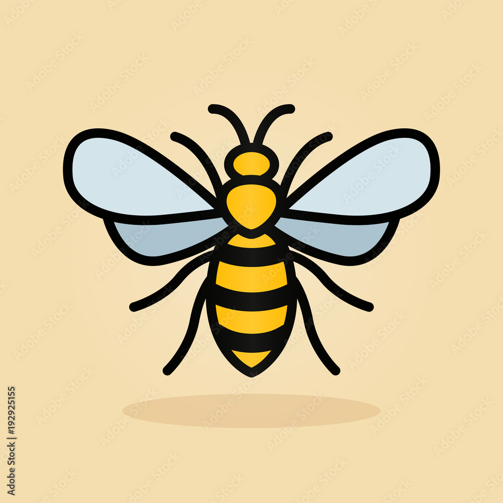 bee icon isolated design concept bee icon isolated design concept