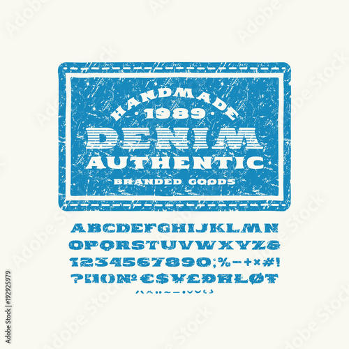 Serif font in the style of handmade graphics