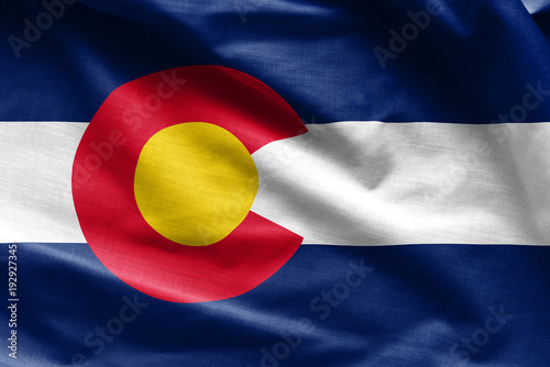 Fabric texture of the Colorado Flag - Flags from the USA