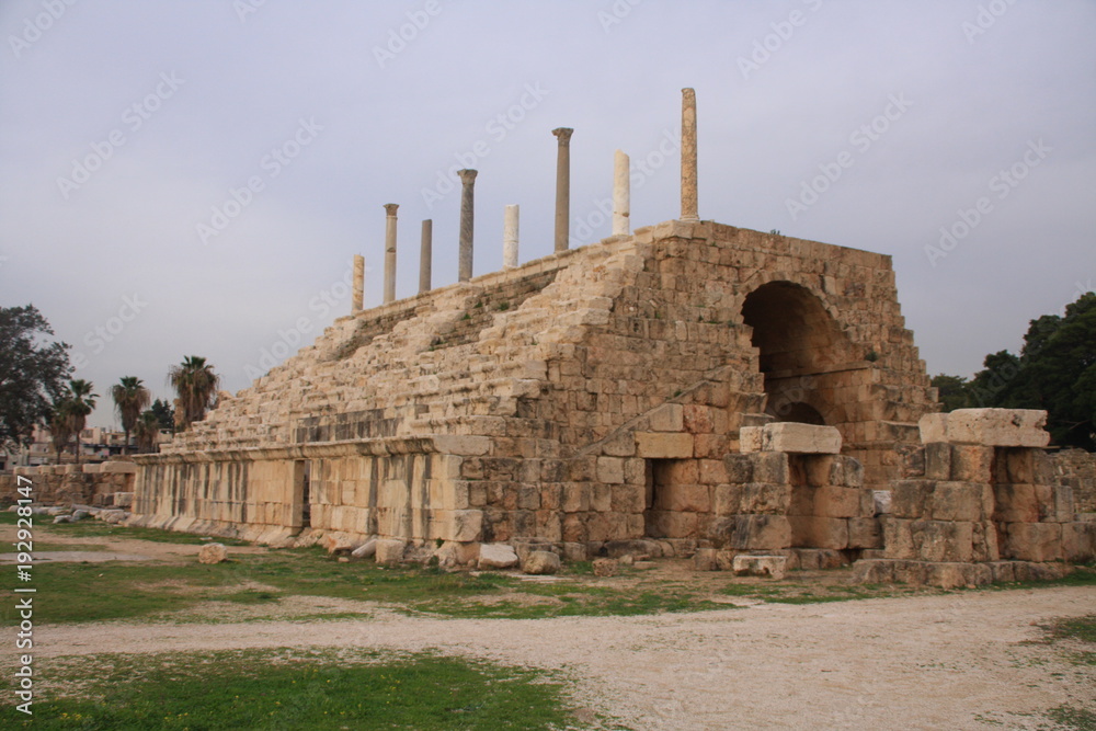 tribunes de l'hippodrome romain de Tyr