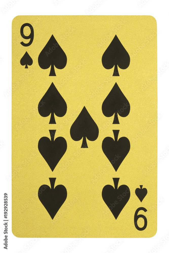 Fototapeta premium Golden playing cards, Nice of spades