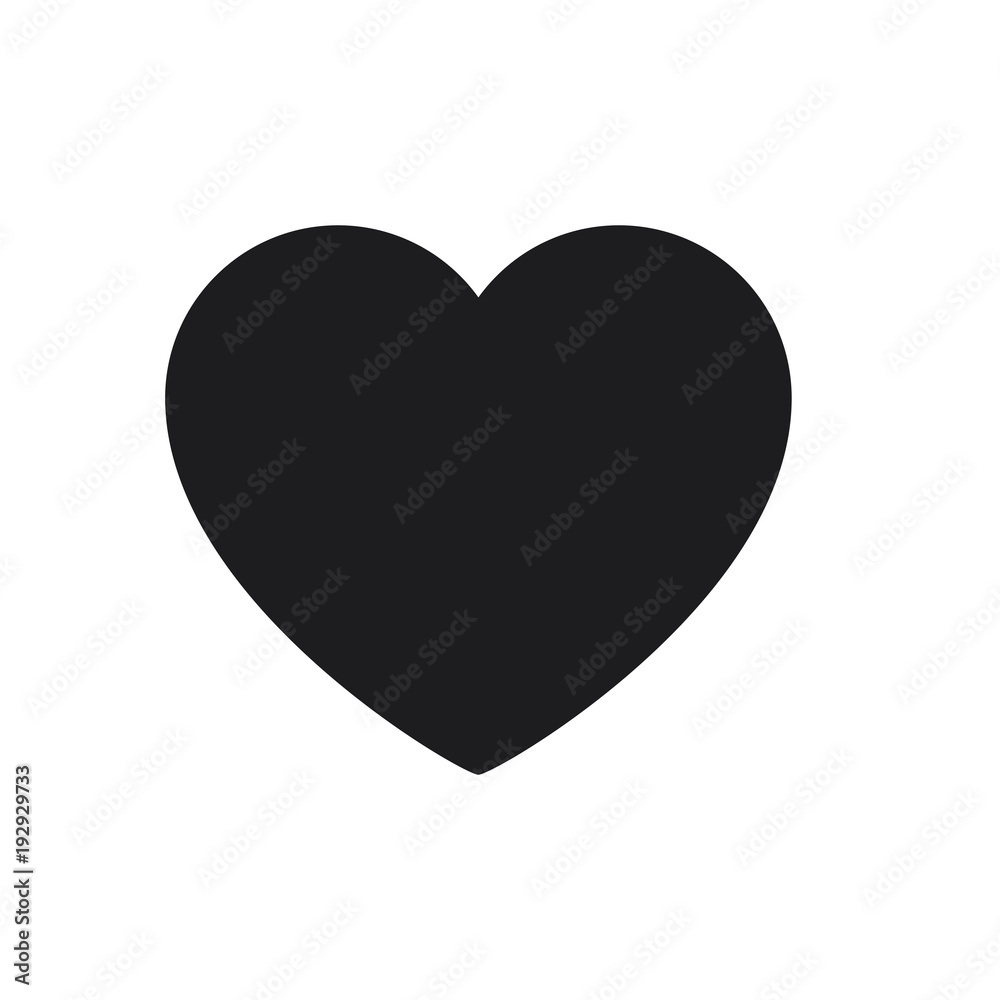 Heart icon love sign on white background Heart icon love sign on white background