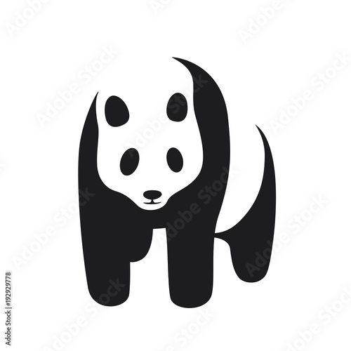 Fototapeta Naklejka Na Ścianę i Meble -  Panda icon on a white background