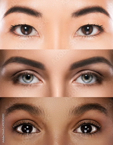 Different female eyes