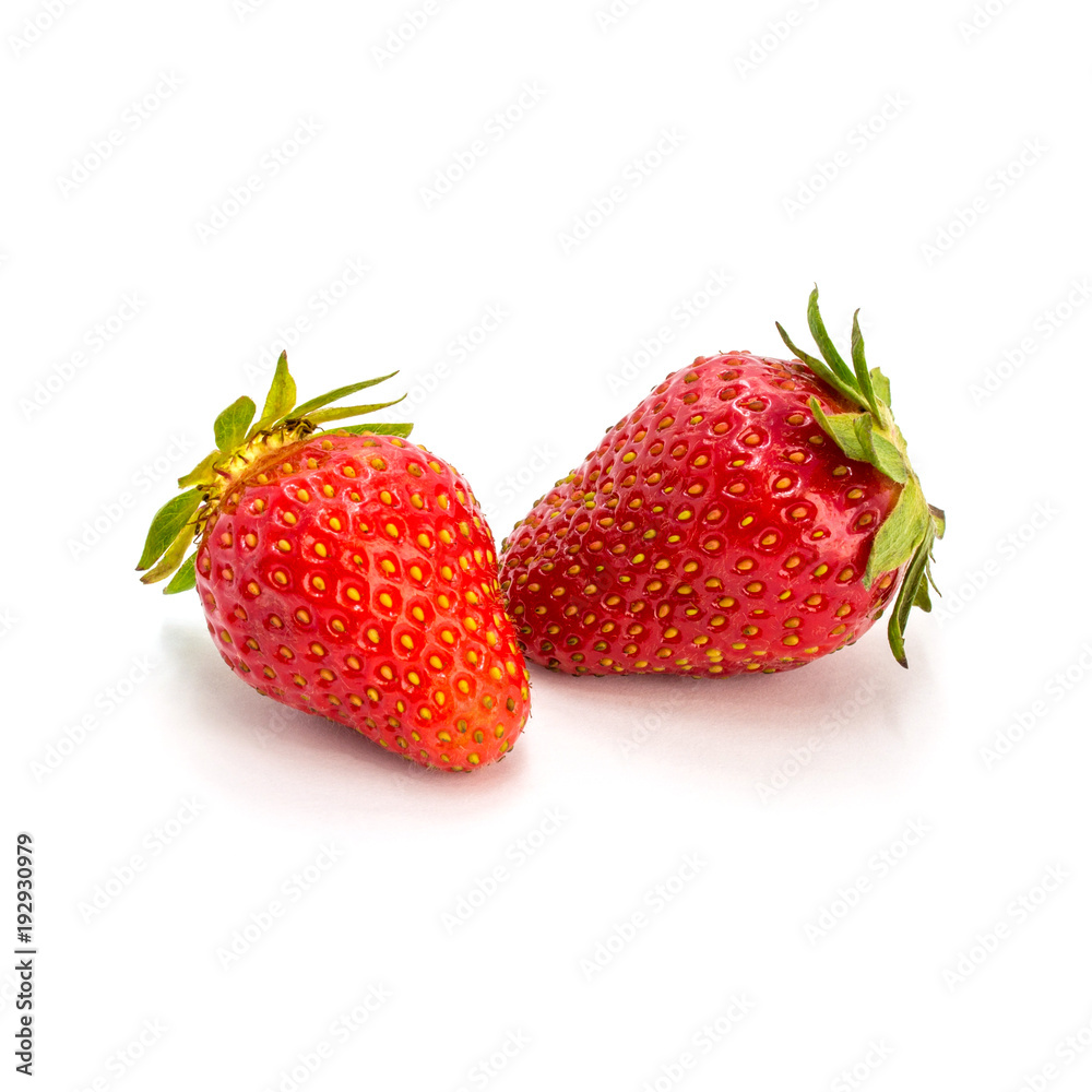 Photo of red strawberry isolated on white background Photo of red strawberry isolated on white background