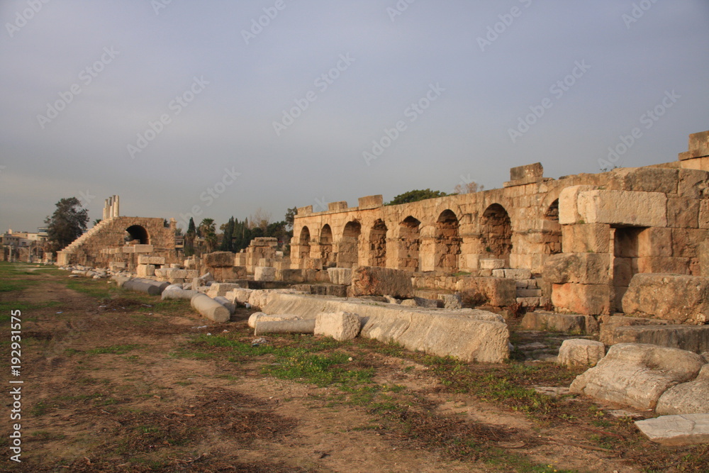 les ruines de l'hippodrome d'Al Bass à Tyr
