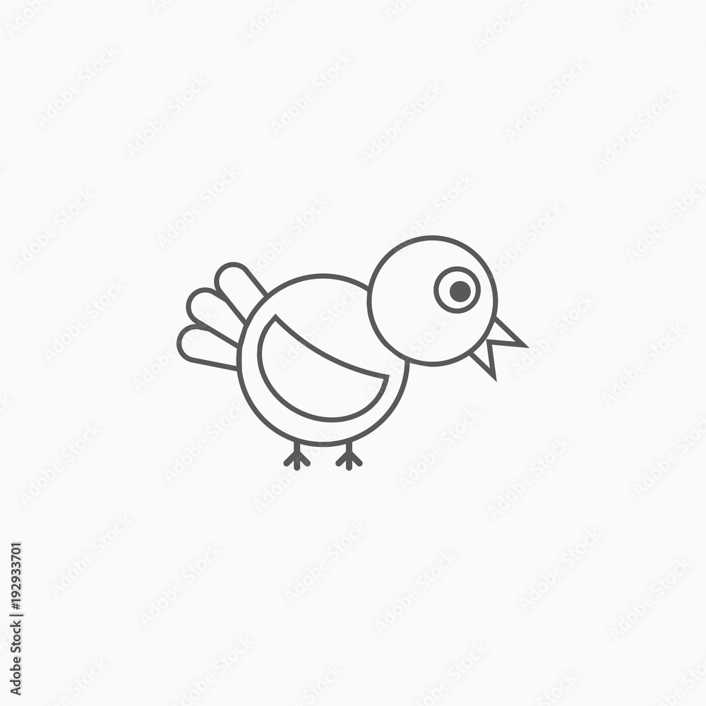 Fototapeta premium bird icon, bird vector