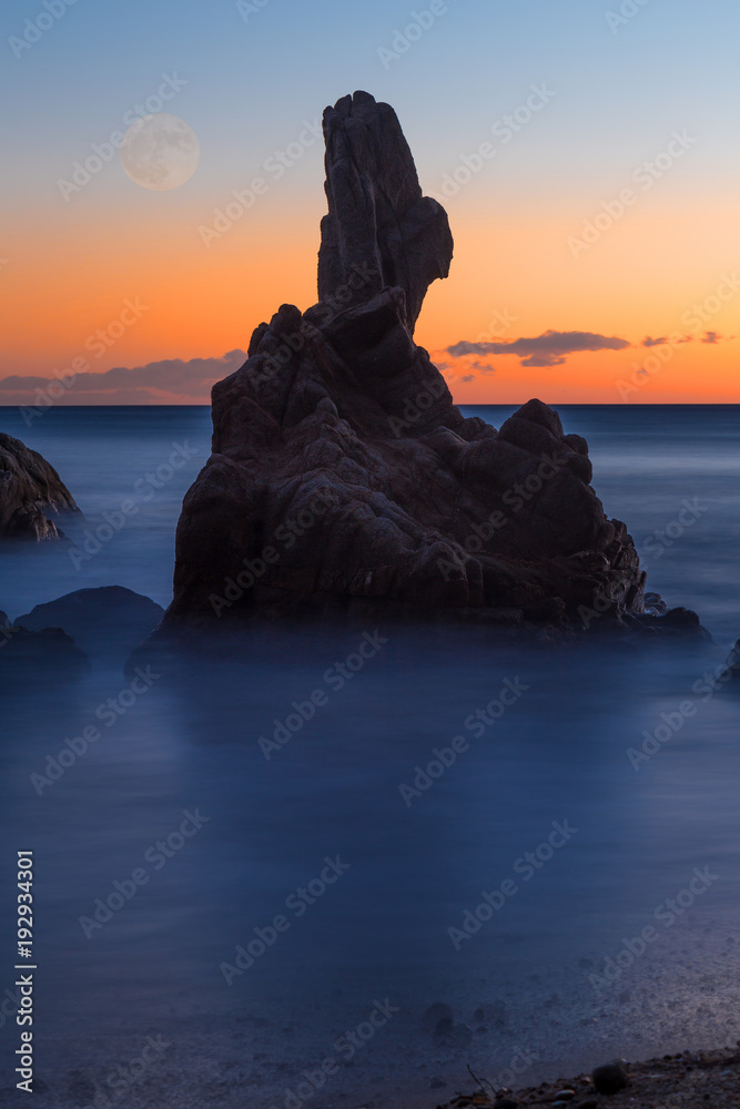 Nice detail of the Spanish coast in Costa Brava, Sant Antoni de Calonge