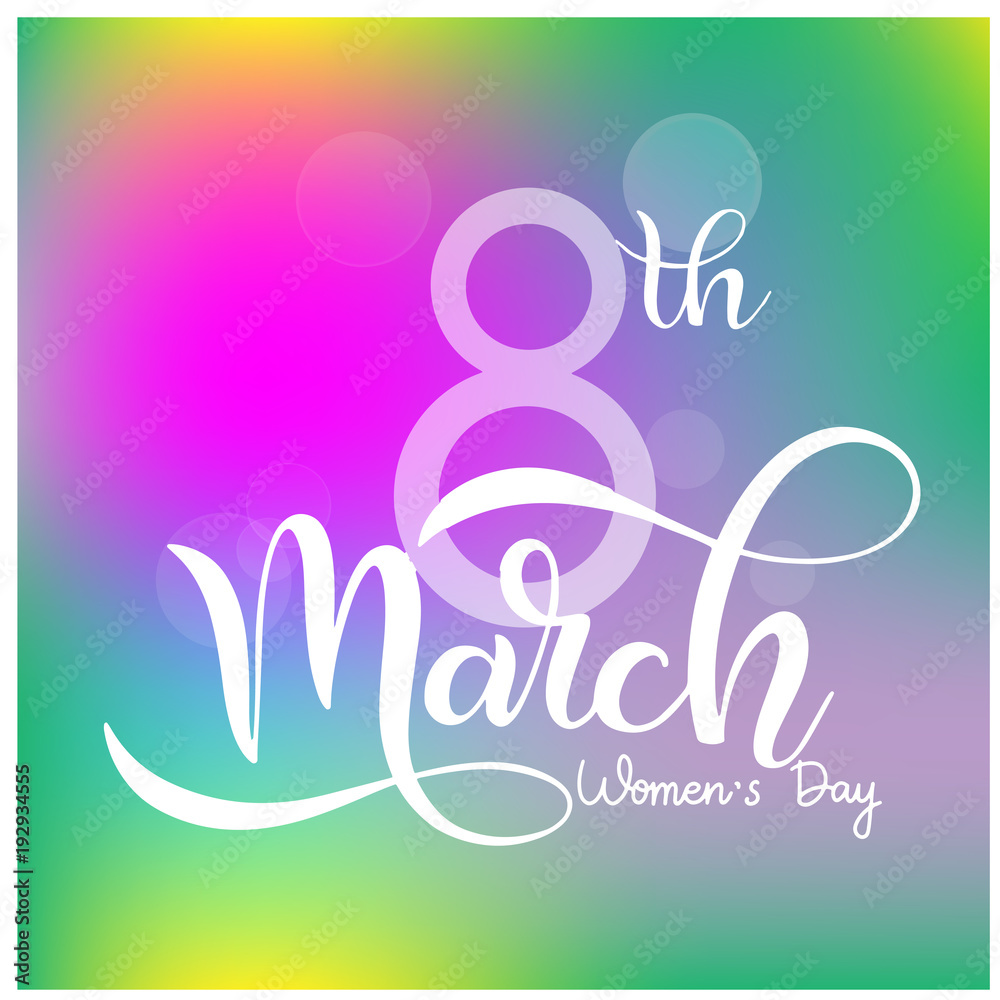 Happy Women's Day Greeting Cards. 8 March lettering. Banner for the International Women's Day. Happy Women's Day Greeting Cards. 8 March lettering. Banner for the International Women's Day.