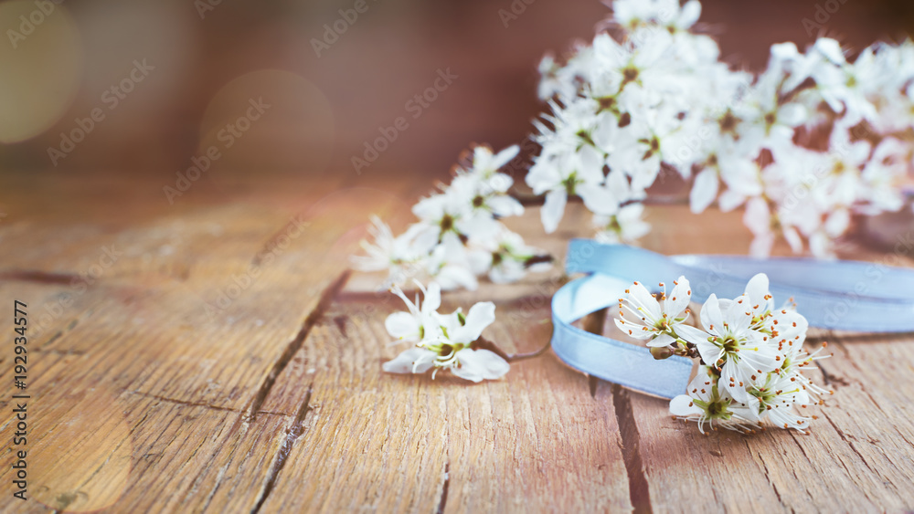 Spring blossom on wooden table.Abstract blurred background. Springtime concept. Copy space. Spring blossom on wooden table.Abstract blurred background. Springtime concept. Copy space.