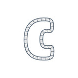 C Film Strip Letter Logo Icon Design