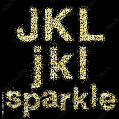 Vector sparkle alphabeth