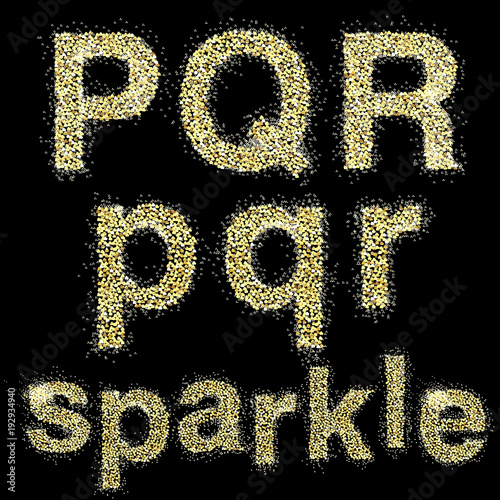 Vector sparkle alphabeth