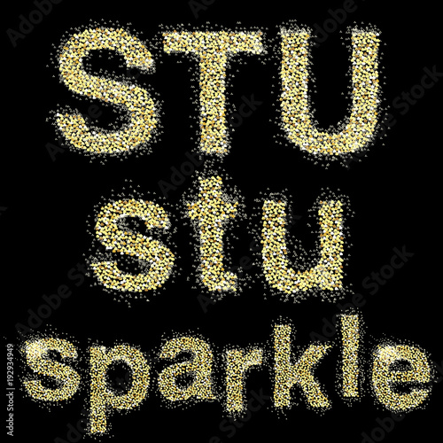 Vector sparkle alphabeth