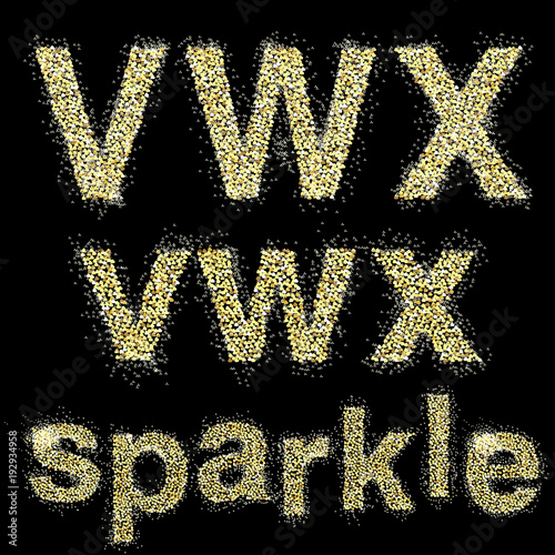 Vector sparkle alphabeth