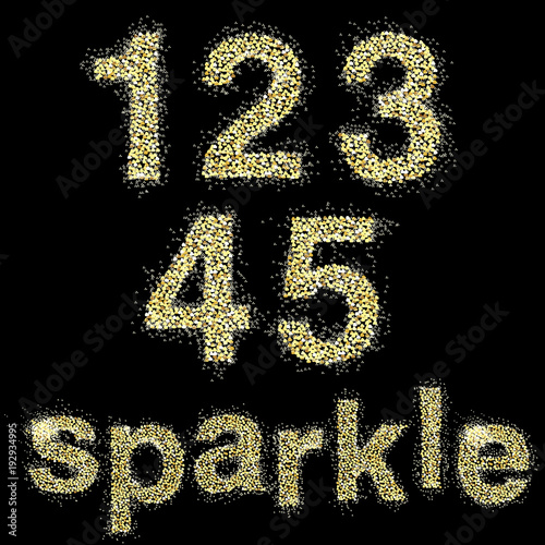 Vector sparkle alphabeth