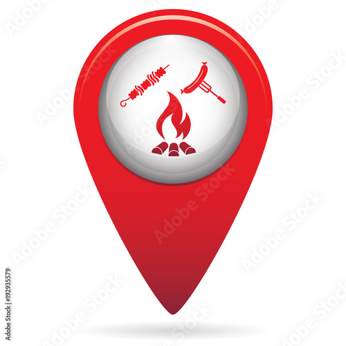 Grilled kebab and sausage icon