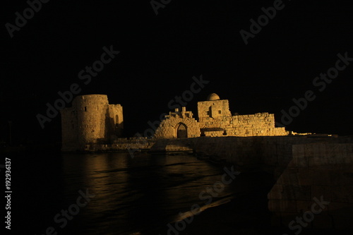 le chateau de Sidon la nuit