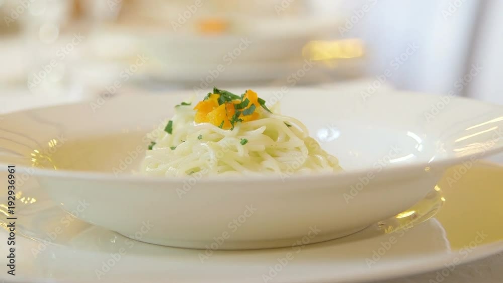 Food Served In Plate During Wedding Ceremony