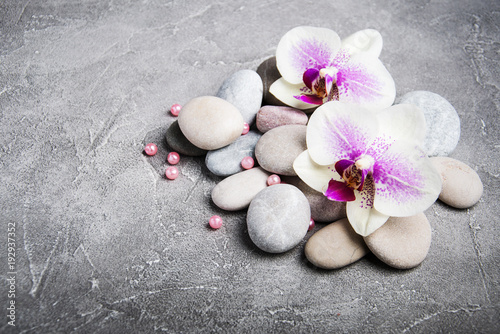 Spa concept with orchid flowers