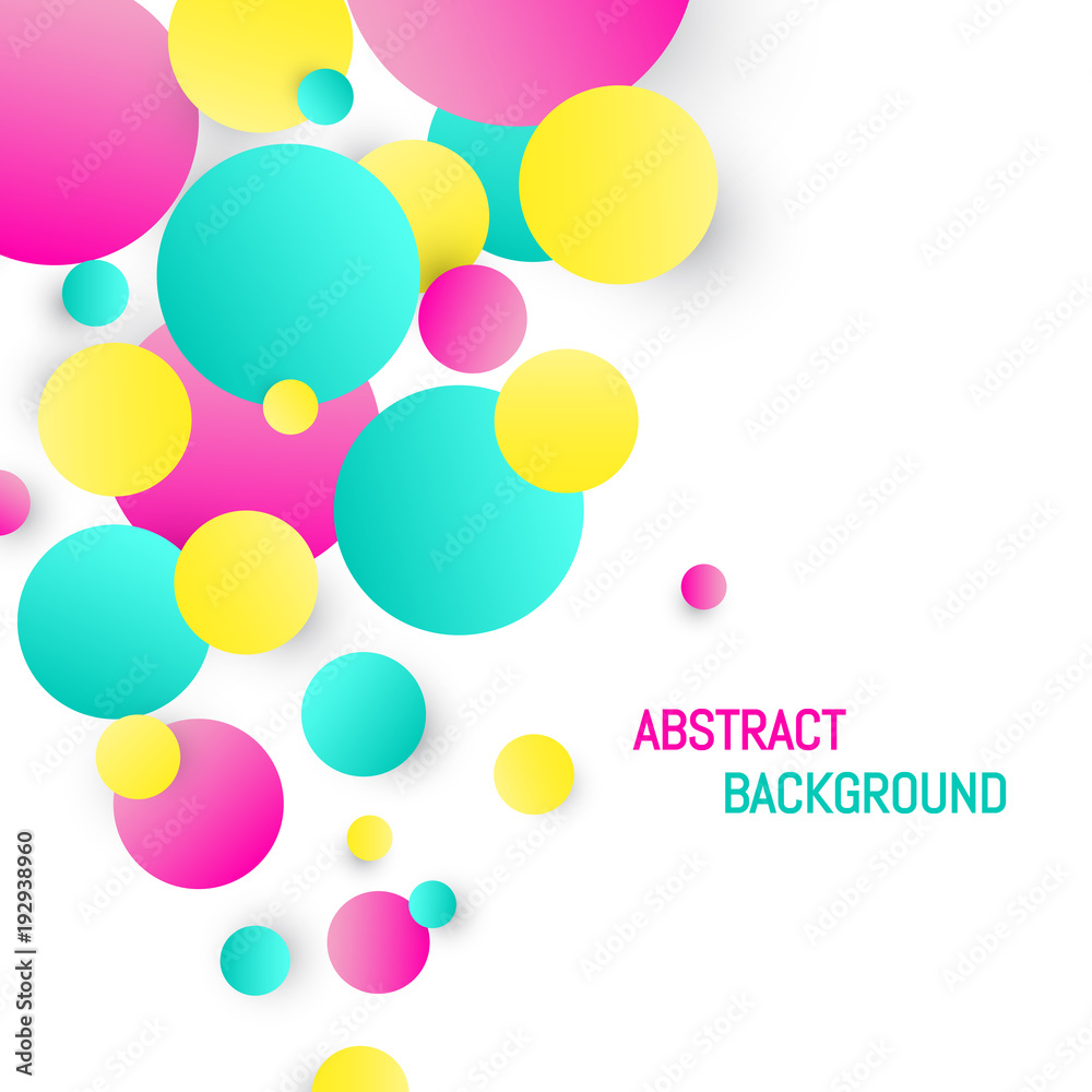 Colorful circle background. Abstract circle design. Vector illustration