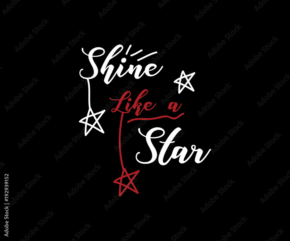 shine like a star motivation quote retro badge design shine like a star motivation quote retro badge design
