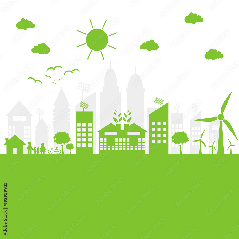 Green cities help the world with eco-friendly concept ideas