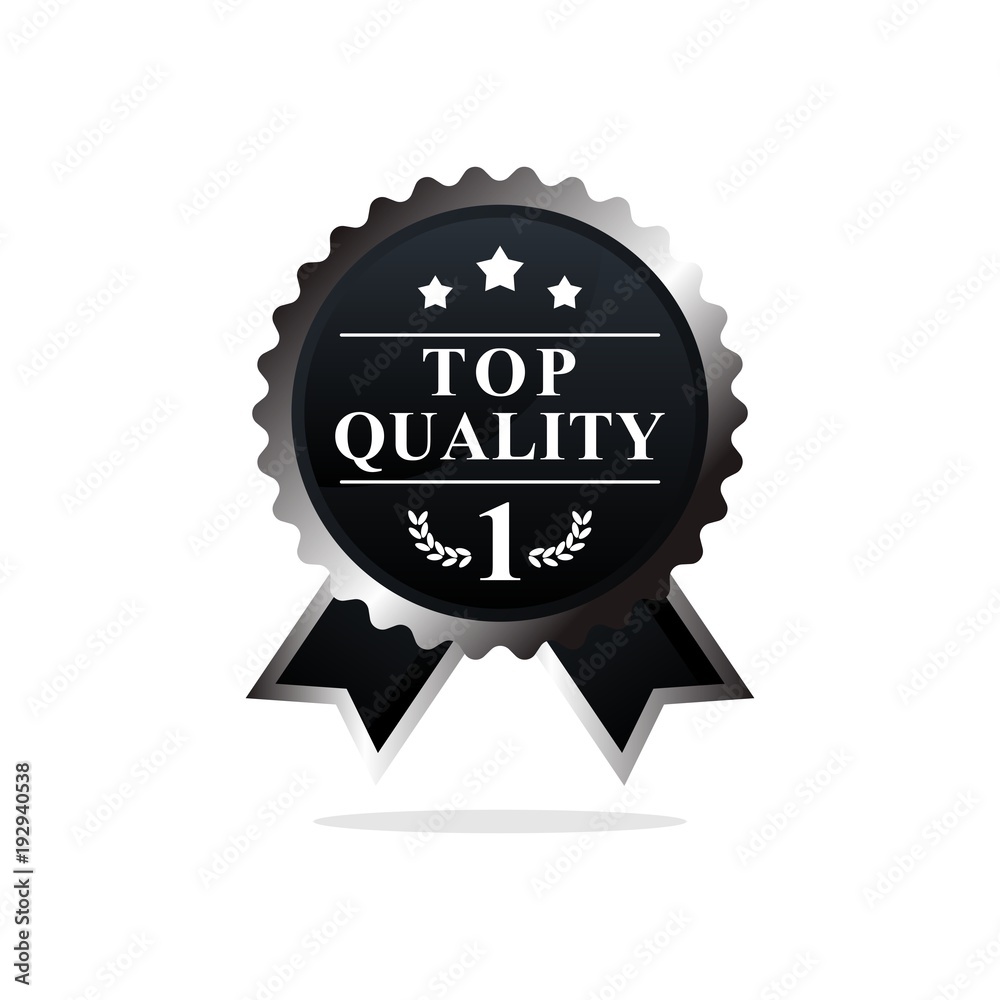 Top quality label ribbon illustration. Top quality label ribbon illustration.