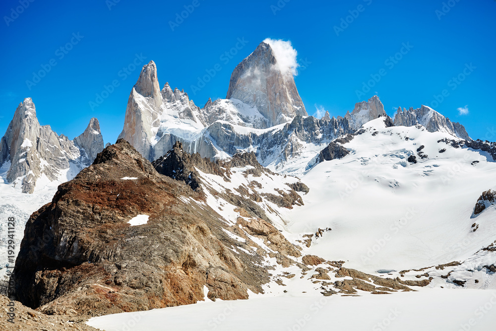Fitz Roy Mountain Range, Los Glaciares National Park, Argentina.
