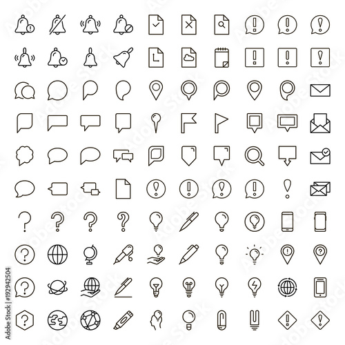 Flat line icon