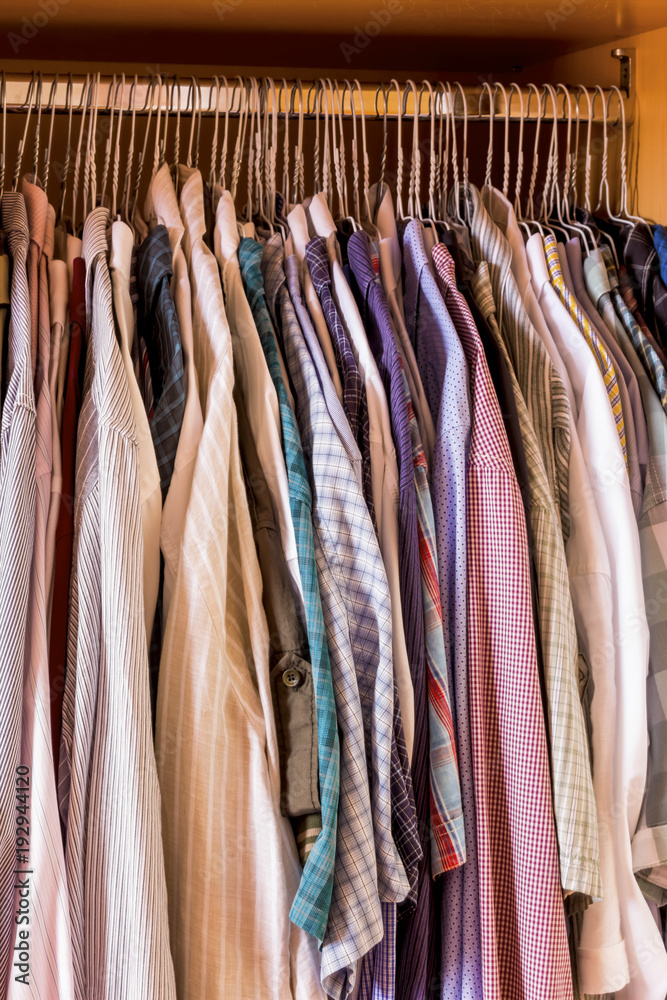 bedroom box with men's shirts