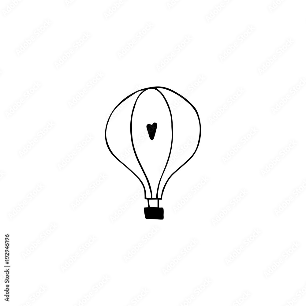 Naklejka premium Air balloon romantic logo element