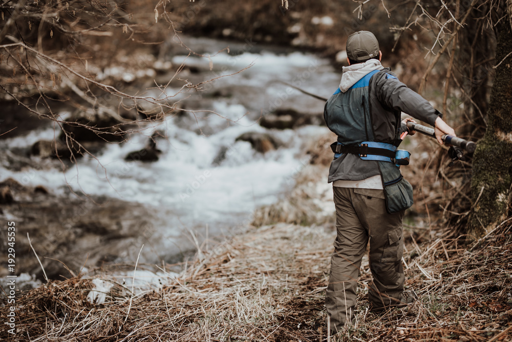 Fishing trout stream creek