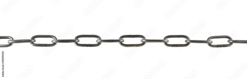Fototapeta premium metal chain isolated on white background