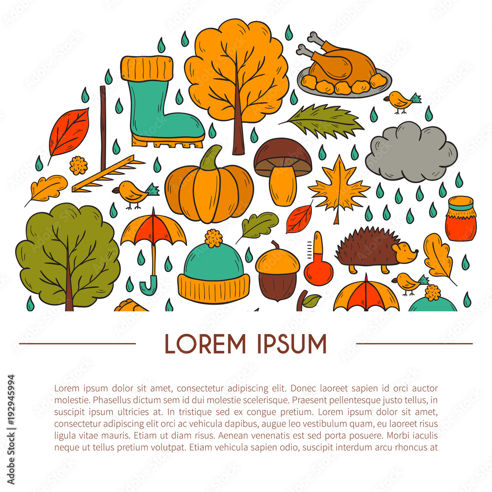 Vector cartoon hand drawn background Vector cartoon hand drawn background