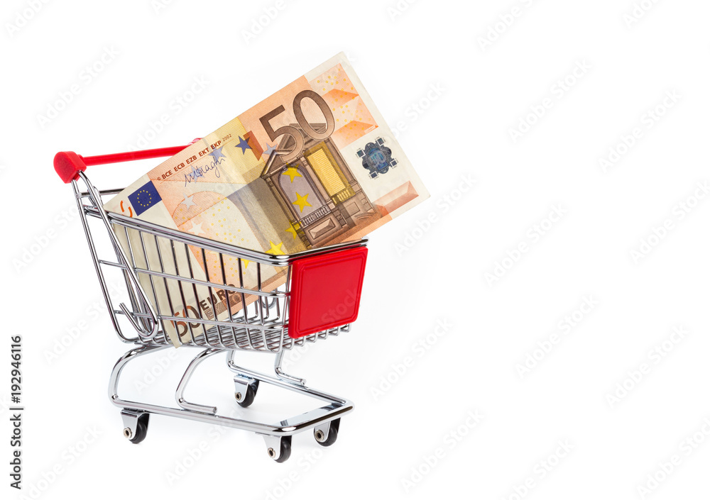 Euro in shopping cart