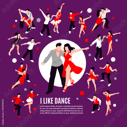 Dance Isometric People Composition