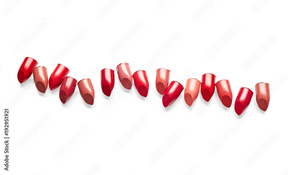 Lipsticks isolated on white background Lipsticks isolated on white background