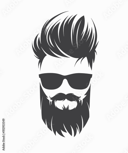 mens hairstyle with beard mustache