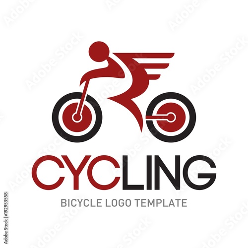 Bicycle logo template. Bike club logo