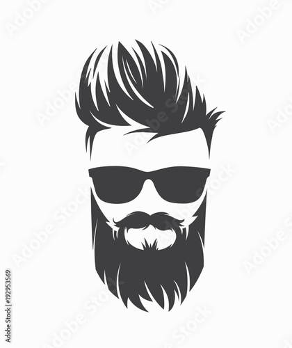 mens hairstyle with beard mustache