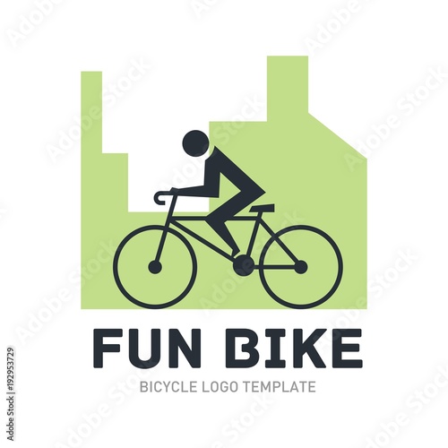 Bicycle logo template. Bike club logo