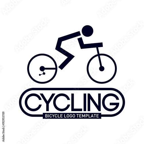 Bicycle logo template. Bike club logo